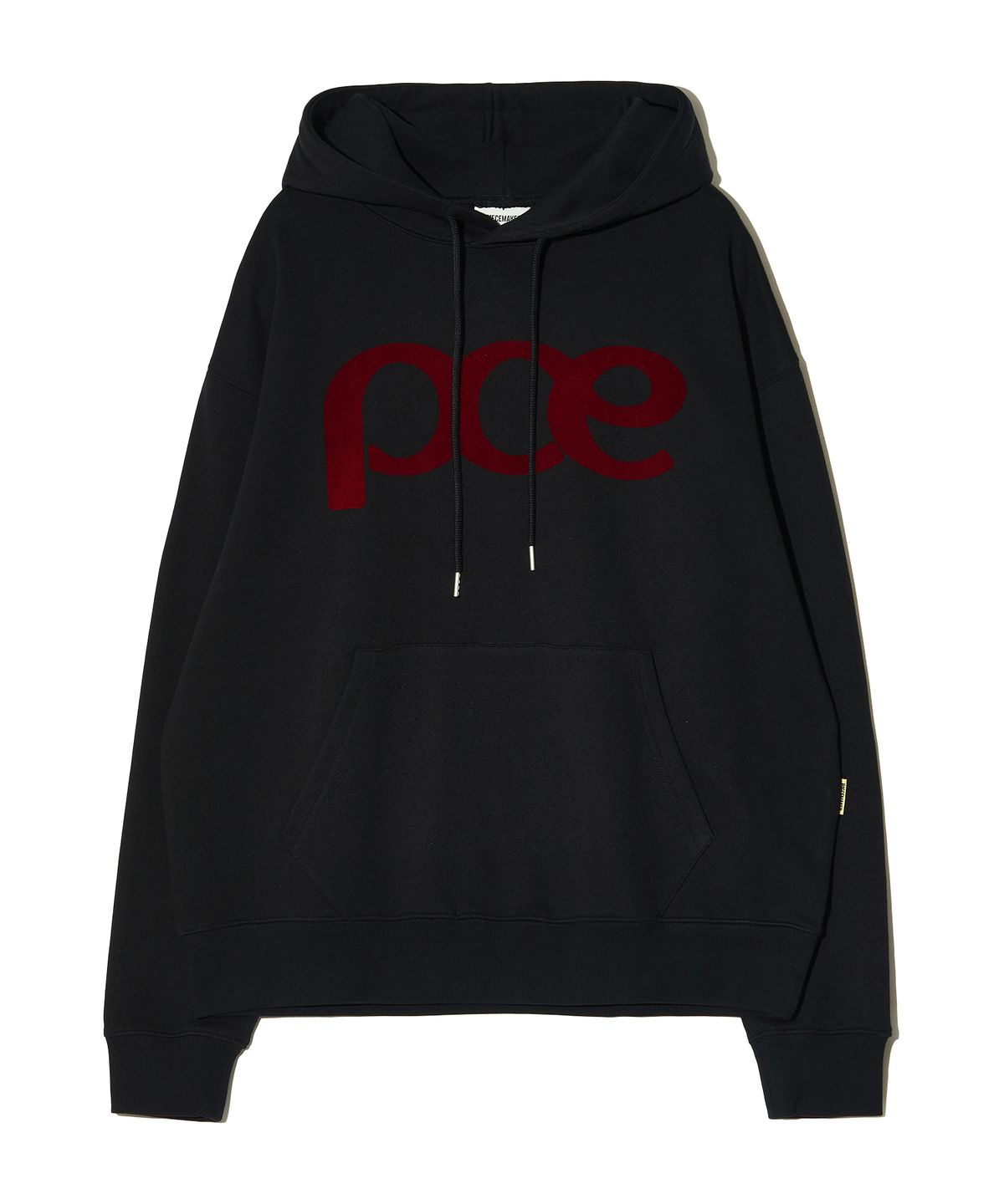 피스메이커(PIECE MAKER) PCE VELVET LOGO HOODIE (BLACK)