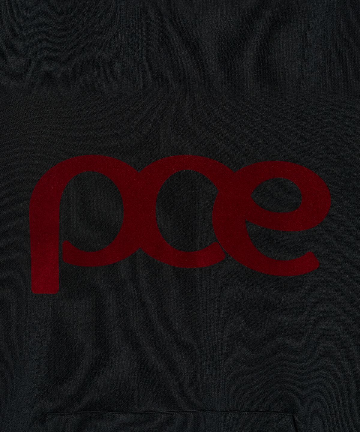피스메이커(PIECE MAKER) PCE VELVET LOGO HOODIE (BLACK)
