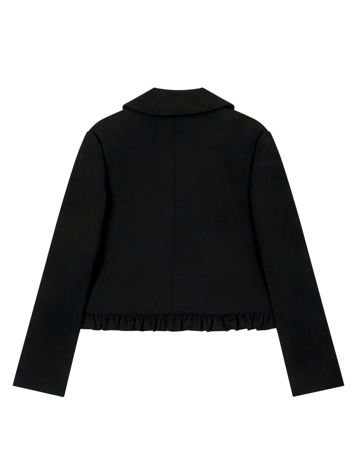 로액슈얼(LO AXUAL) PETER PAN COLLAR RIBBON JACKET_BLACK