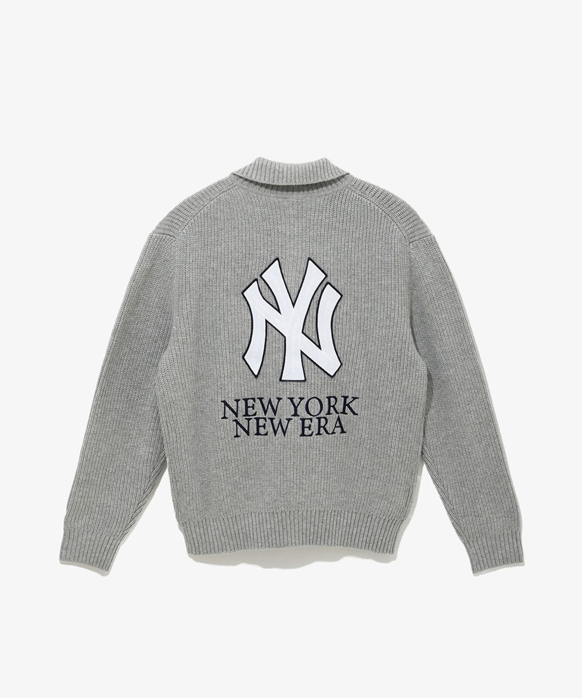 뉴에라(NEW ERA) MLB 뉴욕 양키스 가디건 헤더 그레이