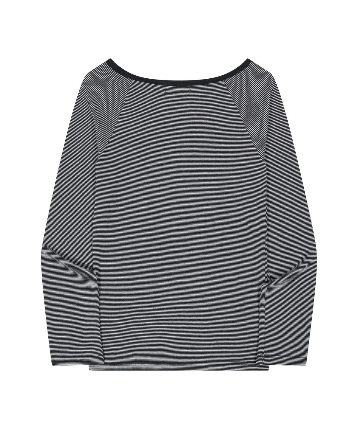 니어노어(NIIER NOR) ROSARY STRIPE L/S TEE_BLACK