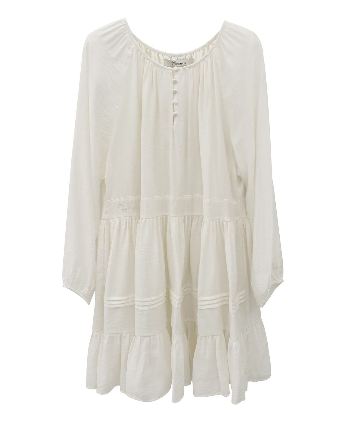 비바셔스(VIVACIOUS) Fleur Pintuck Dress BLACK