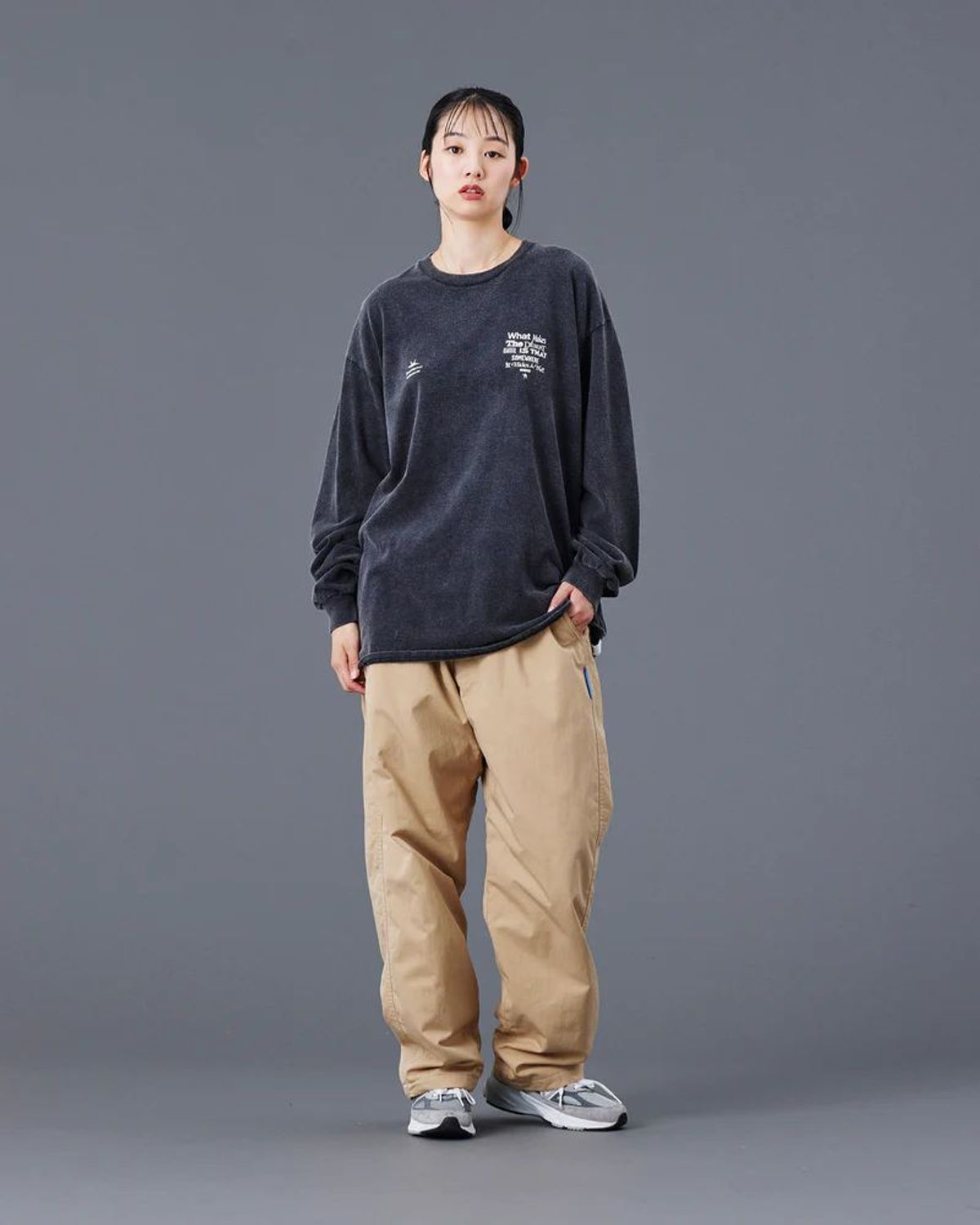 찬스클로딩(CHANCE CLOTHING) MULTI FONT L/S TEE - BLACK