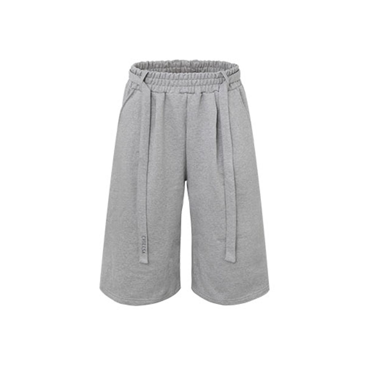 칠사(CHILLSA) 4-season Belted Bermuda Pants_Melange Gray