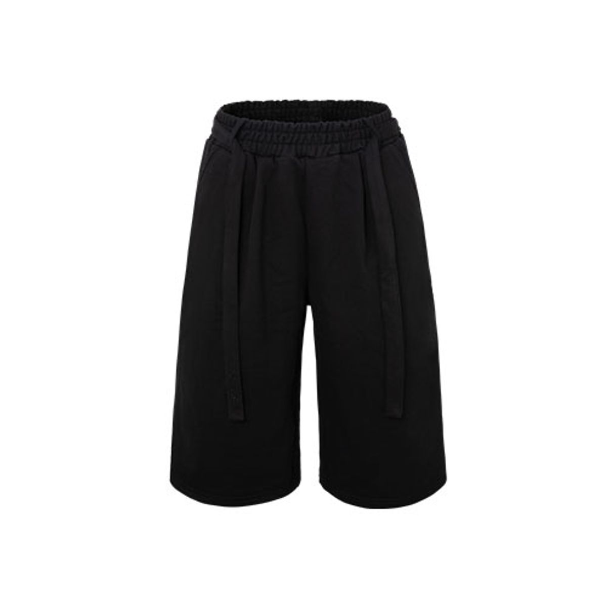 칠사(CHILLSA) 4-season Belted Bermuda Pants_Black