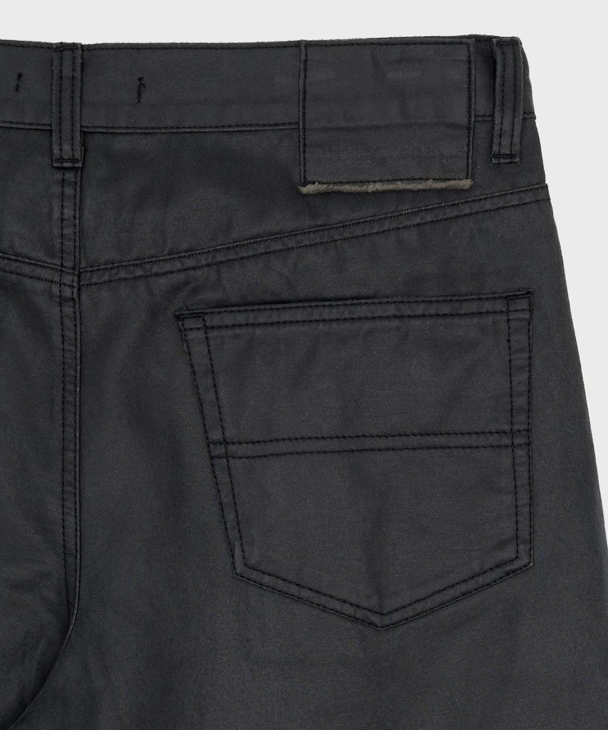 서피스에디션(SURFACE EDITION) FAUX LEATHER PANTS BLACK