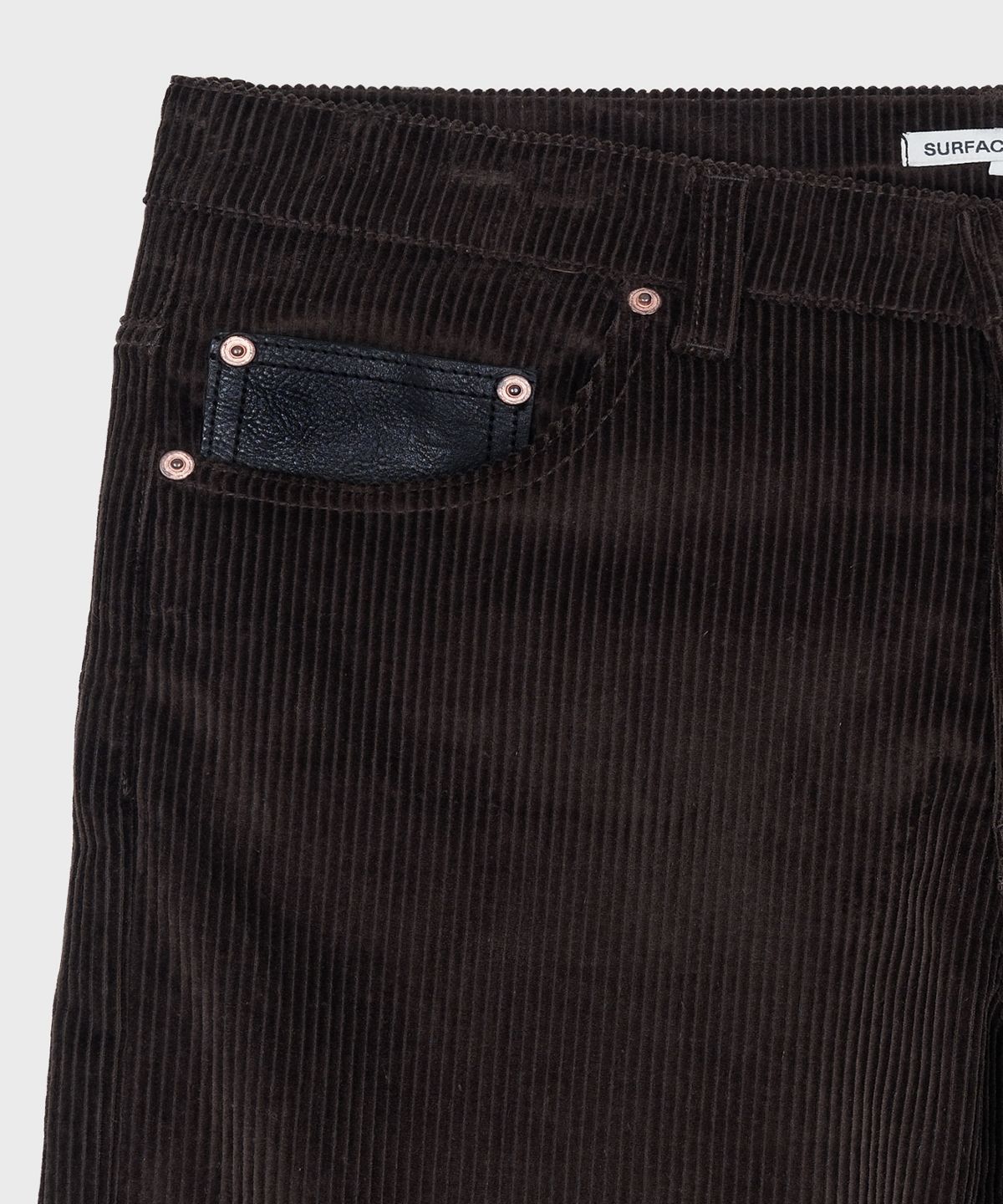 서피스에디션(SURFACE EDITION) PATCHED CORDUROY PANTS BROWN