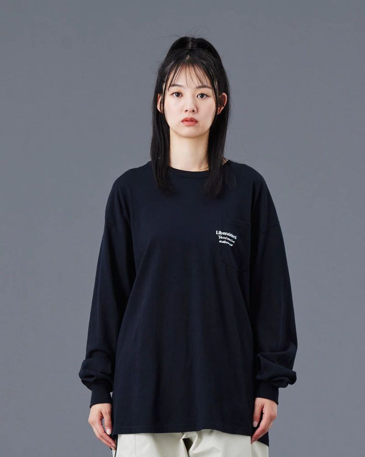 찬스클로딩(CHANCE CLOTHING) HEADQUARTERS L/S TEE - BLACK