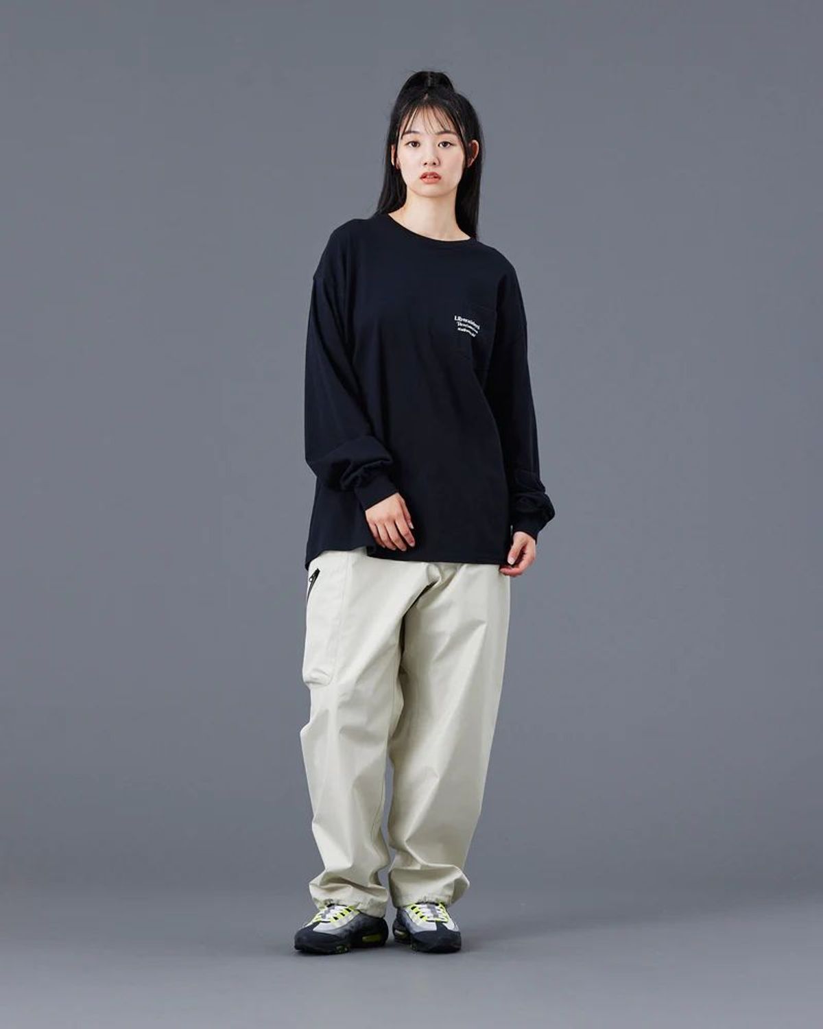 찬스클로딩(CHANCE CLOTHING) HEADQUARTERS L/S TEE - BLACK