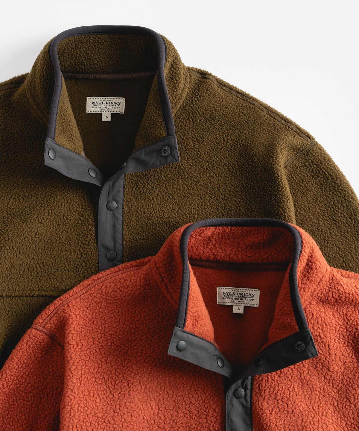 와일드 브릭스(WILD BRICKS) W24 FLEECE PULLOVER (orange)