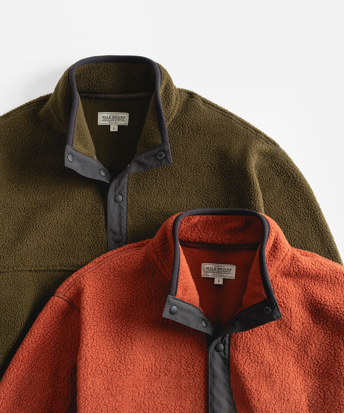 와일드 브릭스(WILD BRICKS) W24 FLEECE PULLOVER (olive)