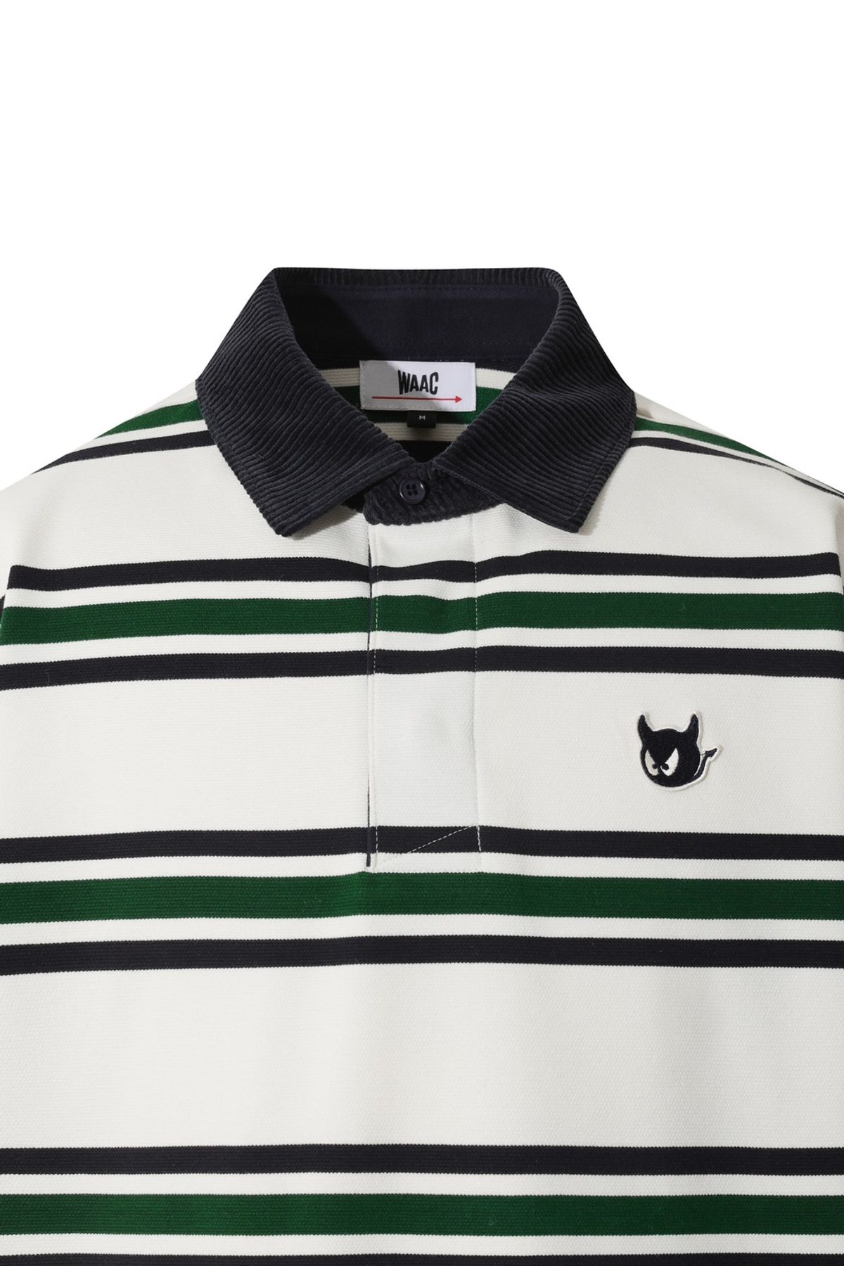 왁(WAAC) Men WAACKY Stripe Patterned Polo WMTBW25706GRD