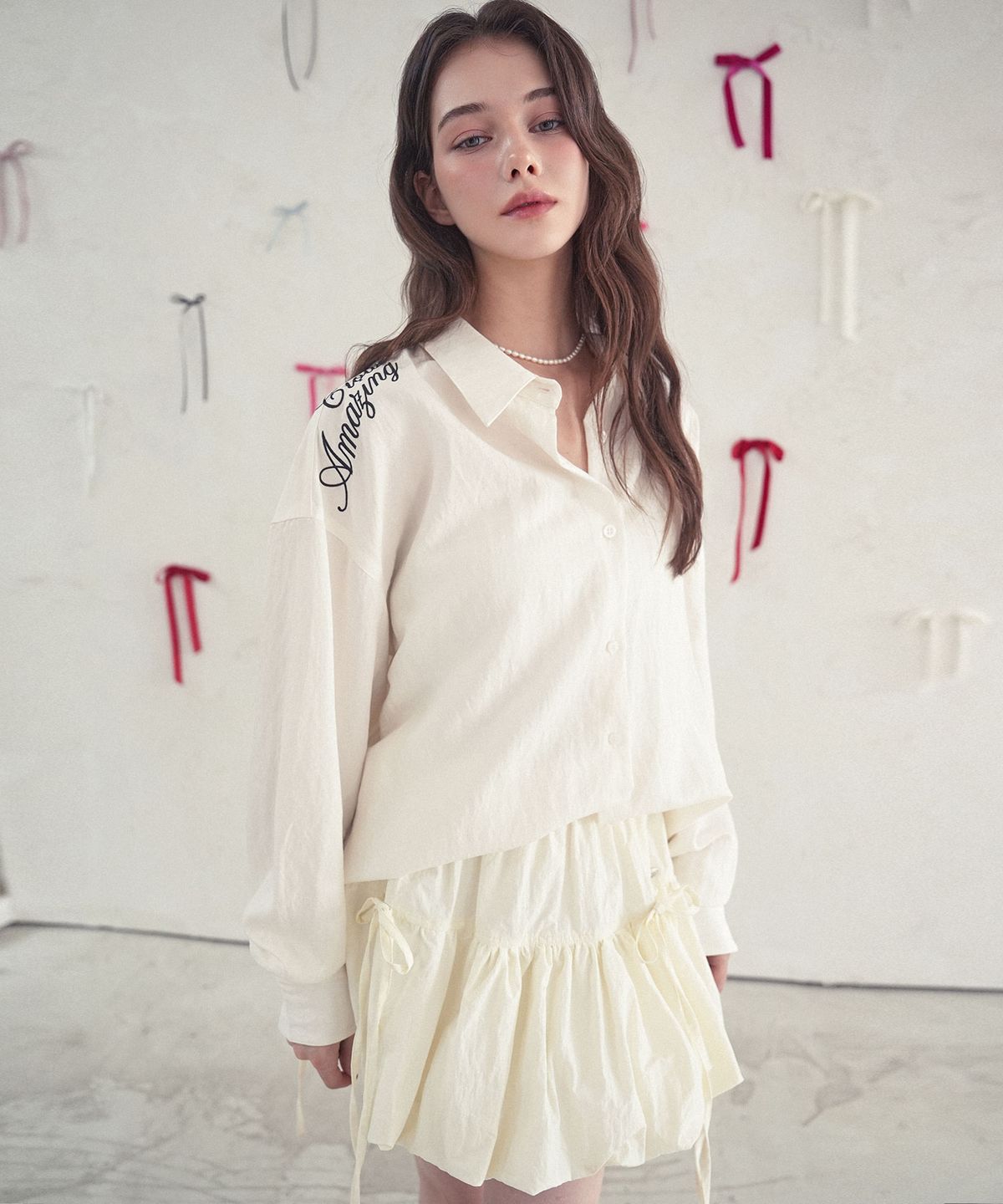 비바셔스(VIVACIOUS) dEpaule Shirt_2Colors