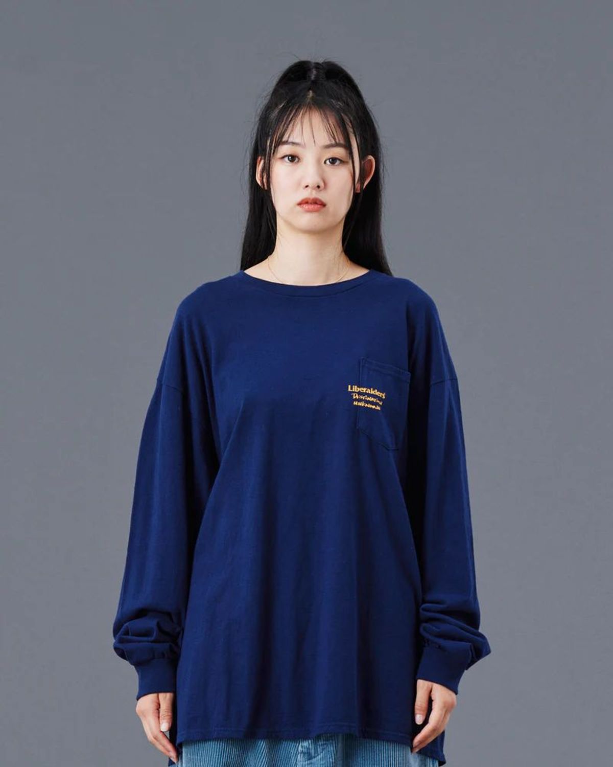 찬스클로딩(CHANCE CLOTHING) HEADQUARTERS L/S TEE - NAVY