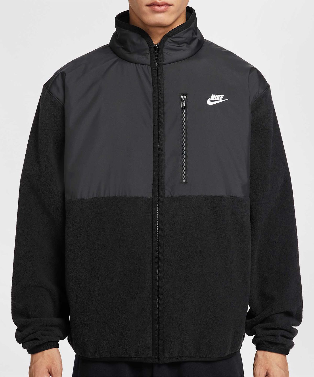 나이키(NIKE) 스포츠웨어 클럽 윈터라이즈드 풀집 재킷 M - 블랙:화이트 / IM9453-010