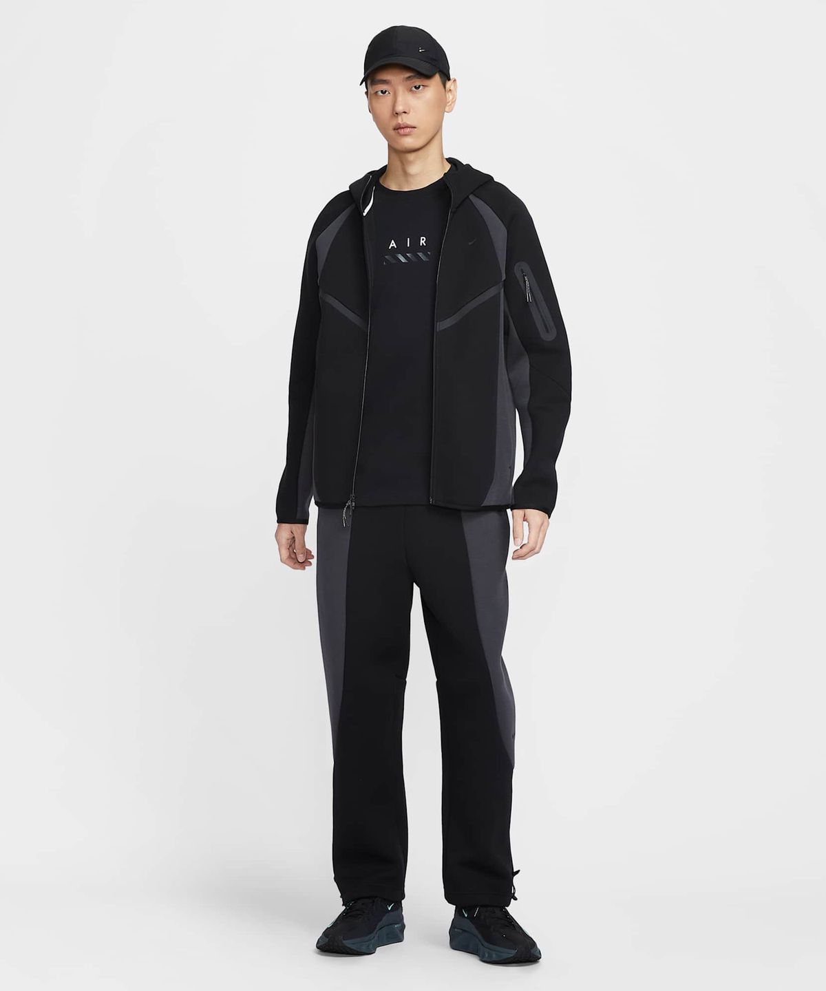 나이키(NIKE) 테크 풀집 플리스 윈드러너 재킷 M - 블랙:앤트러사이트 / IF1326-010