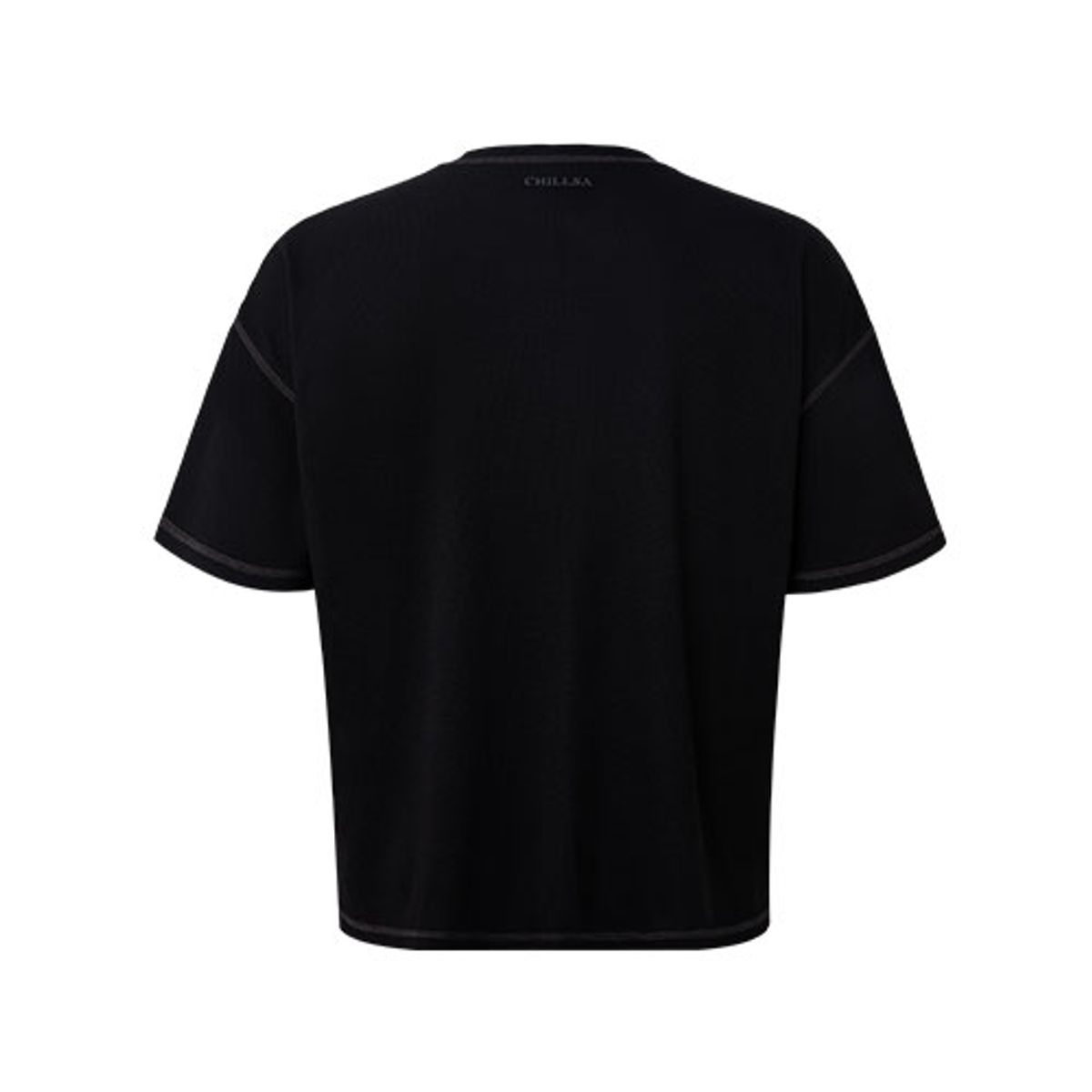칠사(CHILLSA) Waffle Over Fit Short Sleeve_Black