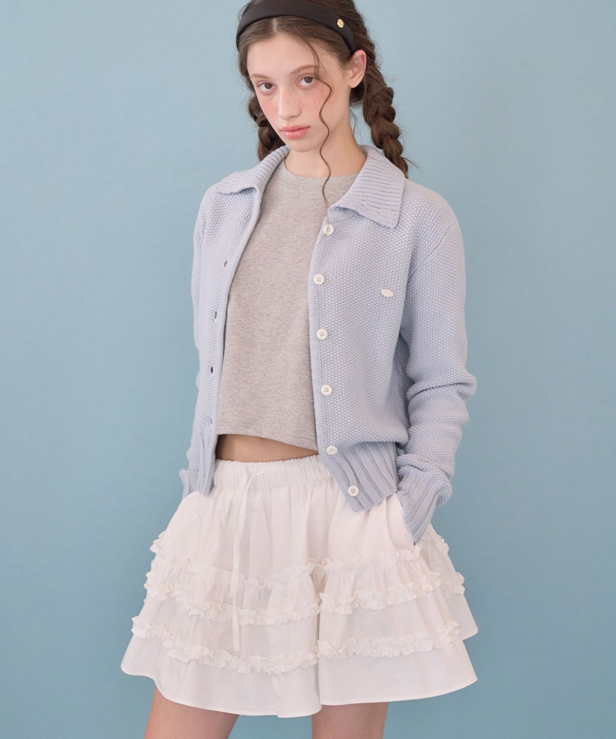 어패럴아카이브(APPAREL ARCHIVE) Frill cancan mini skirt_Ivory
