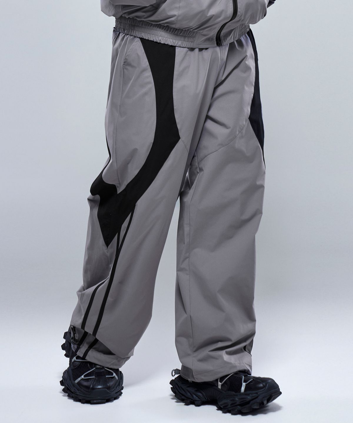 피지컬가먼츠(PHYSICAL GARMENTS) P2515 배색 윈드브레이커 와이드팬츠 [2COLOR]
