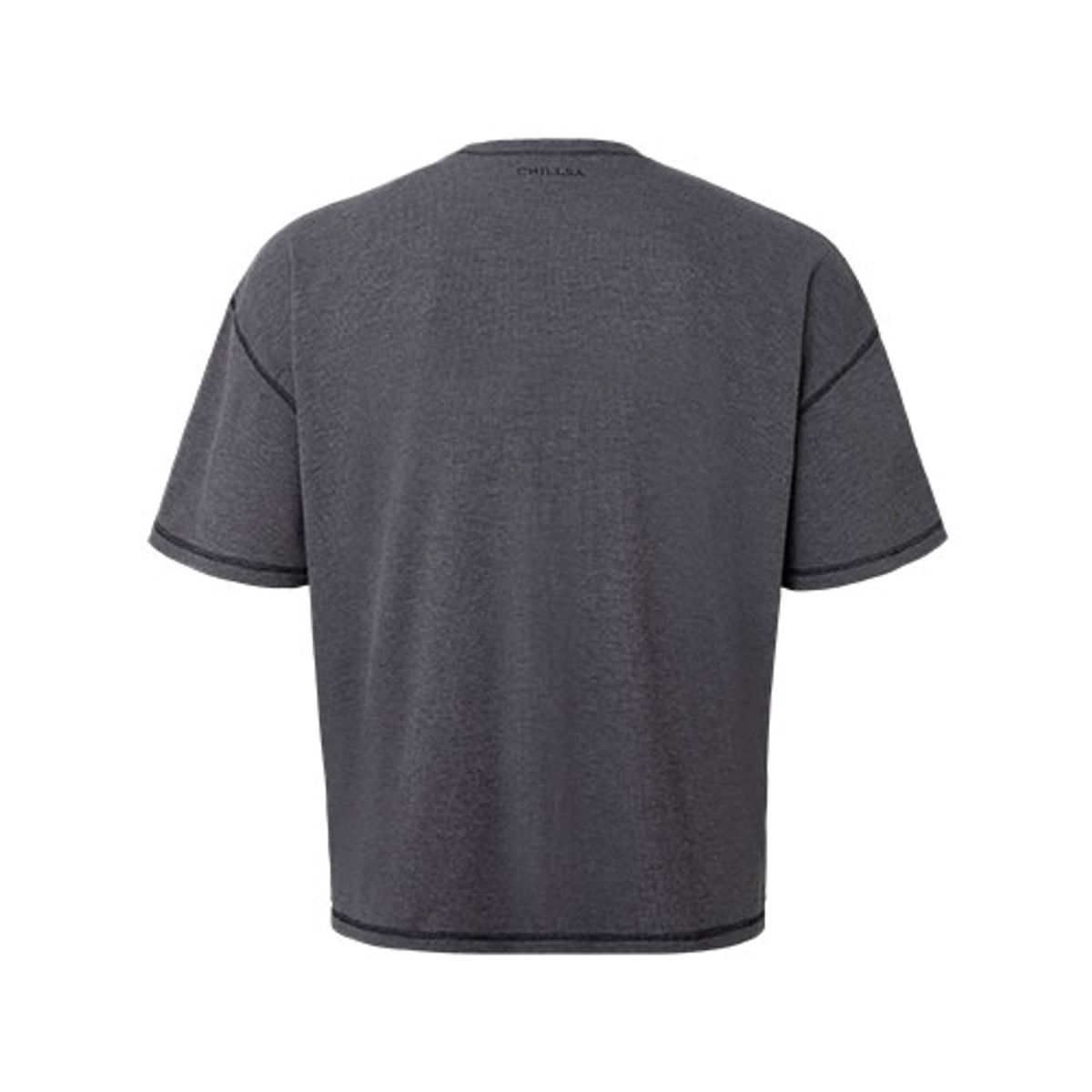 칠사(CHILLSA) Waffle Over Fit Short Sleeve_Charcoal