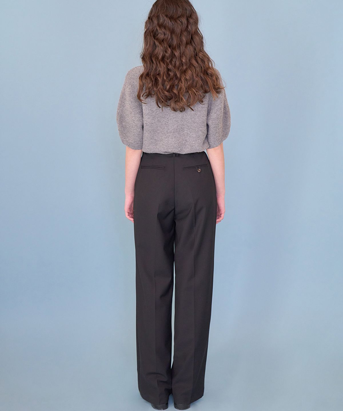 어패럴아카이브(APPAREL ARCHIVE) French pintuck wide slacks_Black