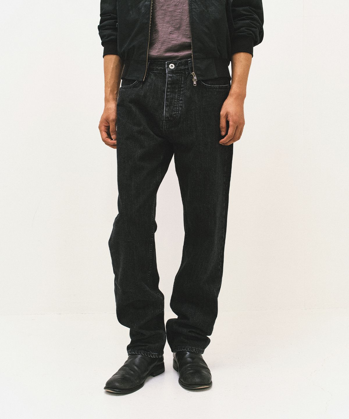 서피스에디션(SURFACE EDITION) LOST STRAIGHT DENIM PANTS BLACK