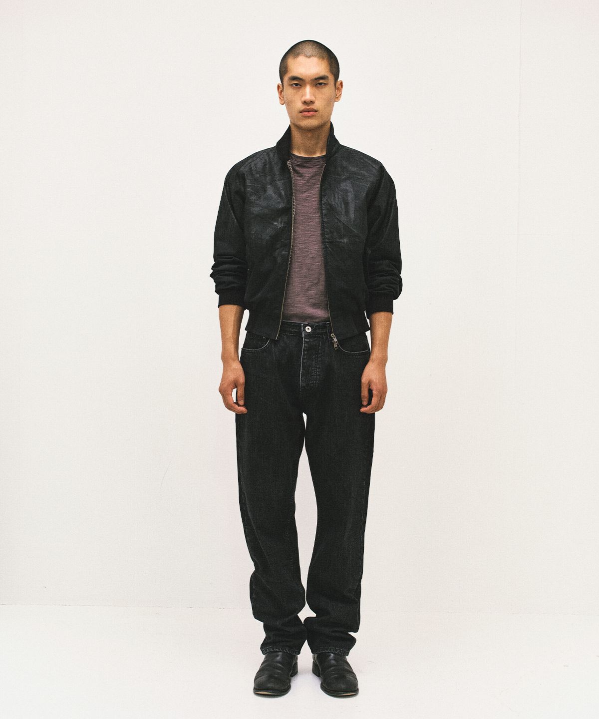 서피스에디션(SURFACE EDITION) LOST STRAIGHT DENIM PANTS BLACK
