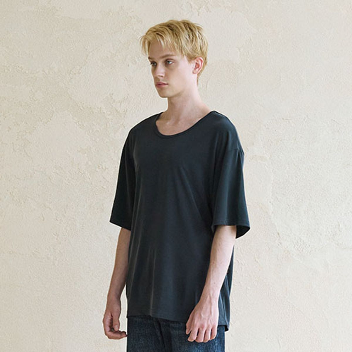 칠사(CHILLSA) SW Over Fit Short Sleeve_Black