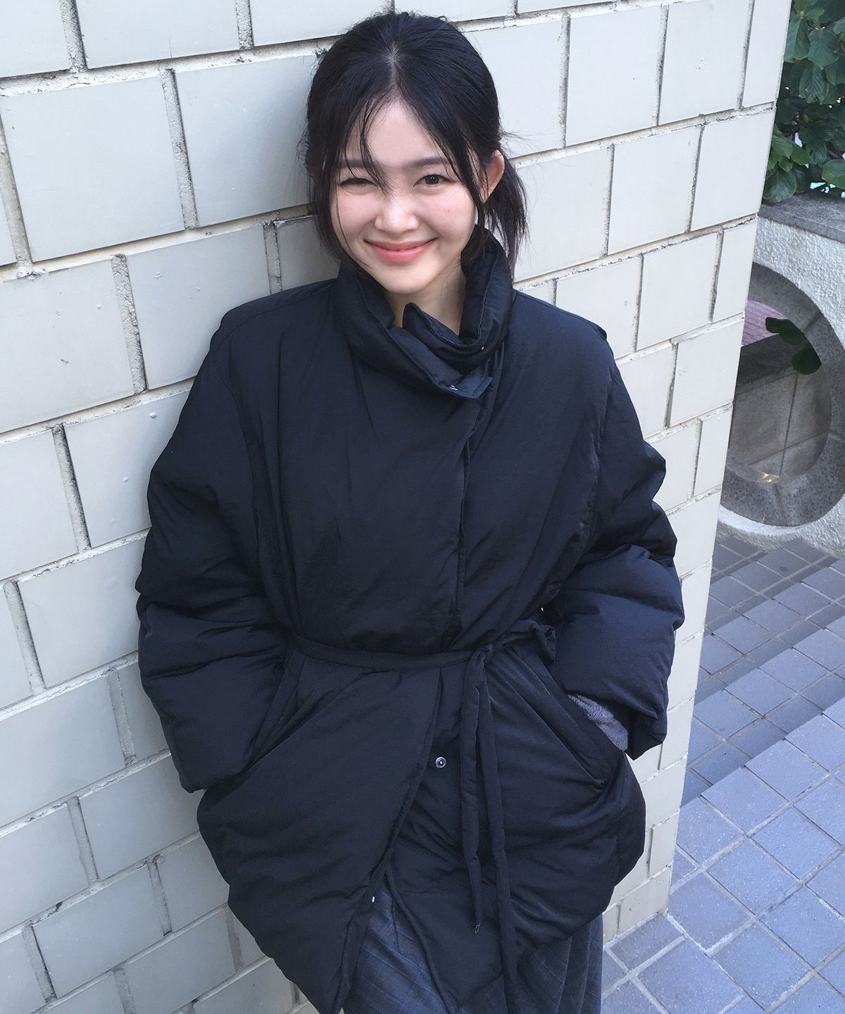 올리브 데 올리브(OLIVE DES OLIVE) 하이넥 벨티드 구스 다운 점퍼 OP6XMA610