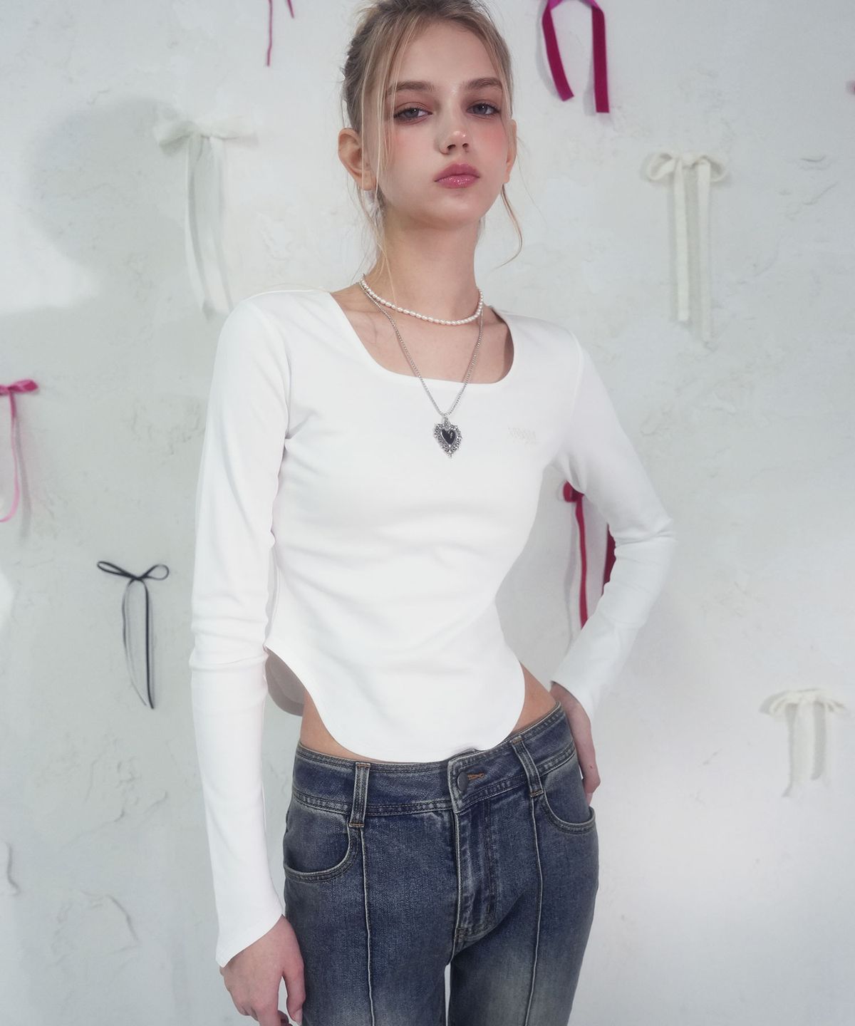 비바셔스(VIVACIOUS) Ligne Belle Top_2Colors