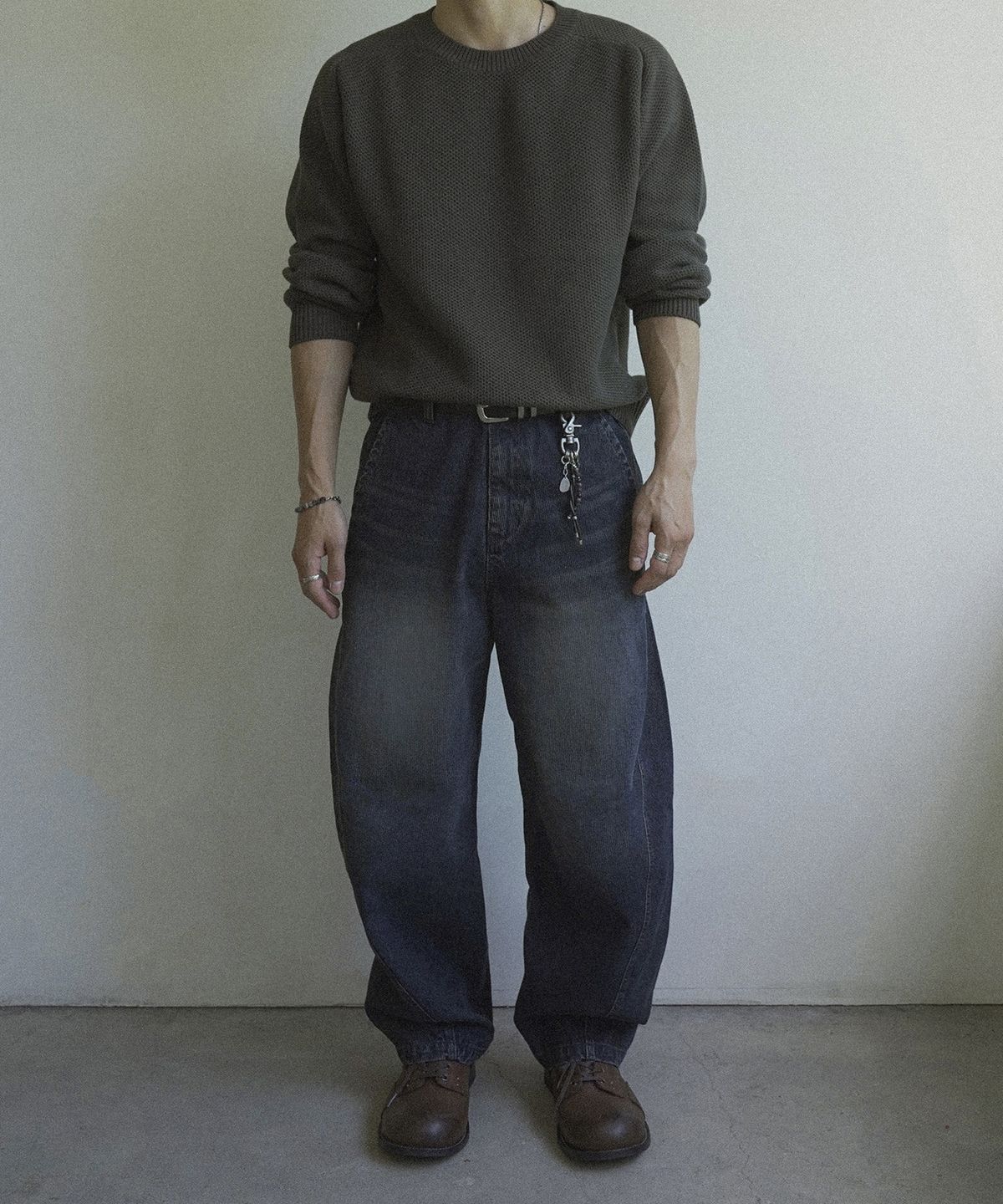 시도(SIIIIDO) BAGGINS RIBBED DEEP INDIGO DENIM #1