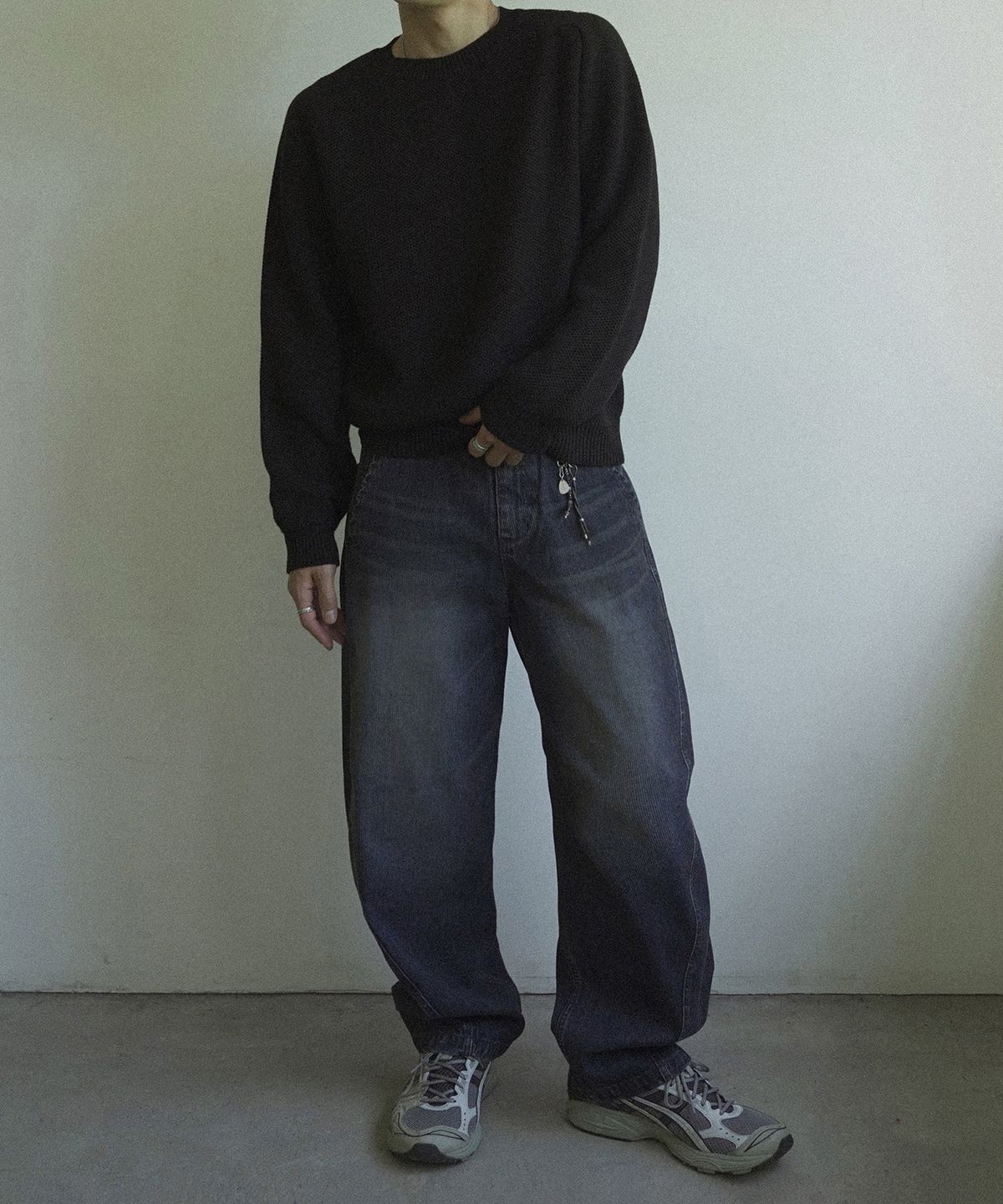 시도(SIIIIDO) BAGGINS RIBBED DEEP INDIGO DENIM #1