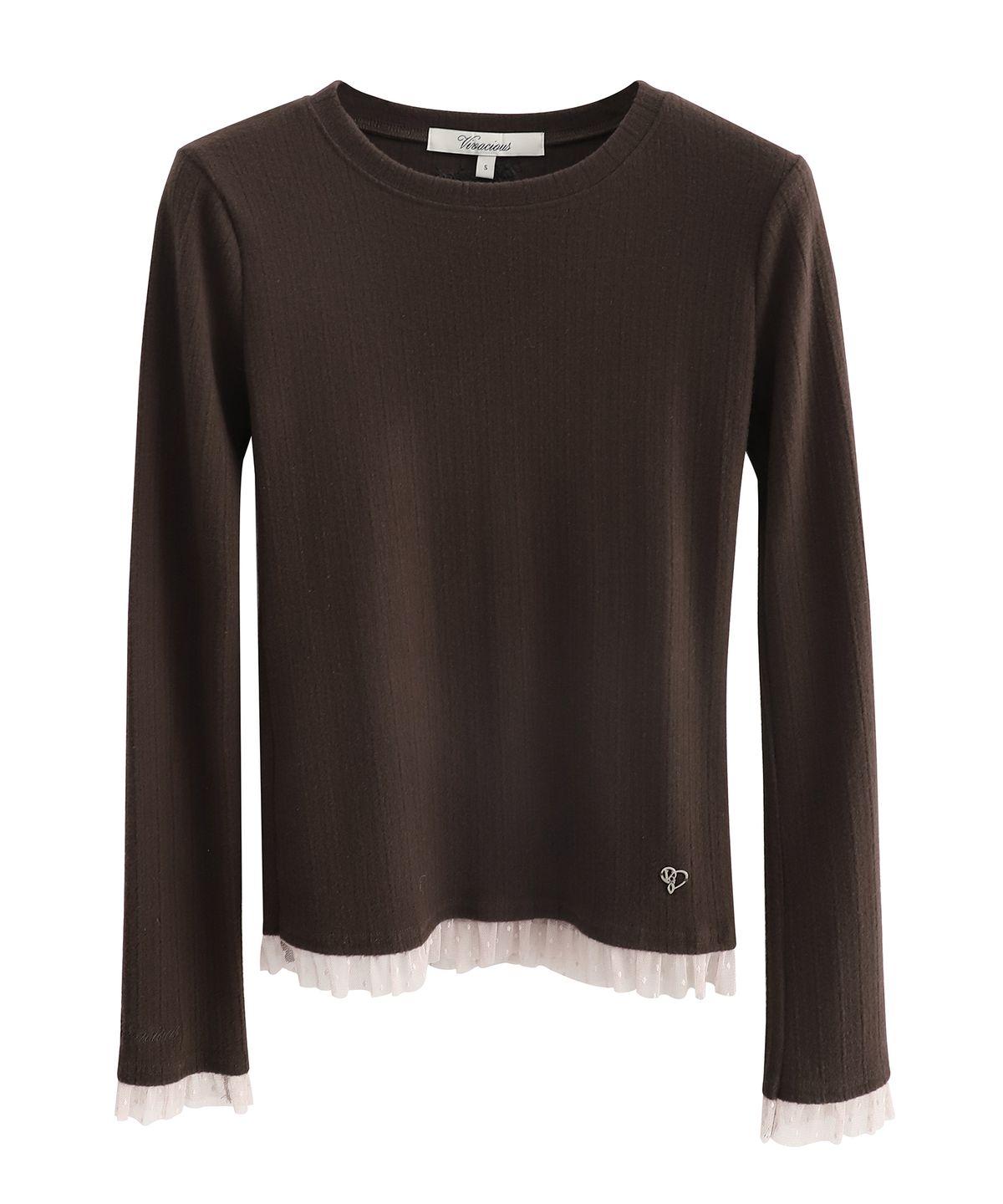 비바셔스(VIVACIOUS) Mirage Lace Frill Tee_5Colors
