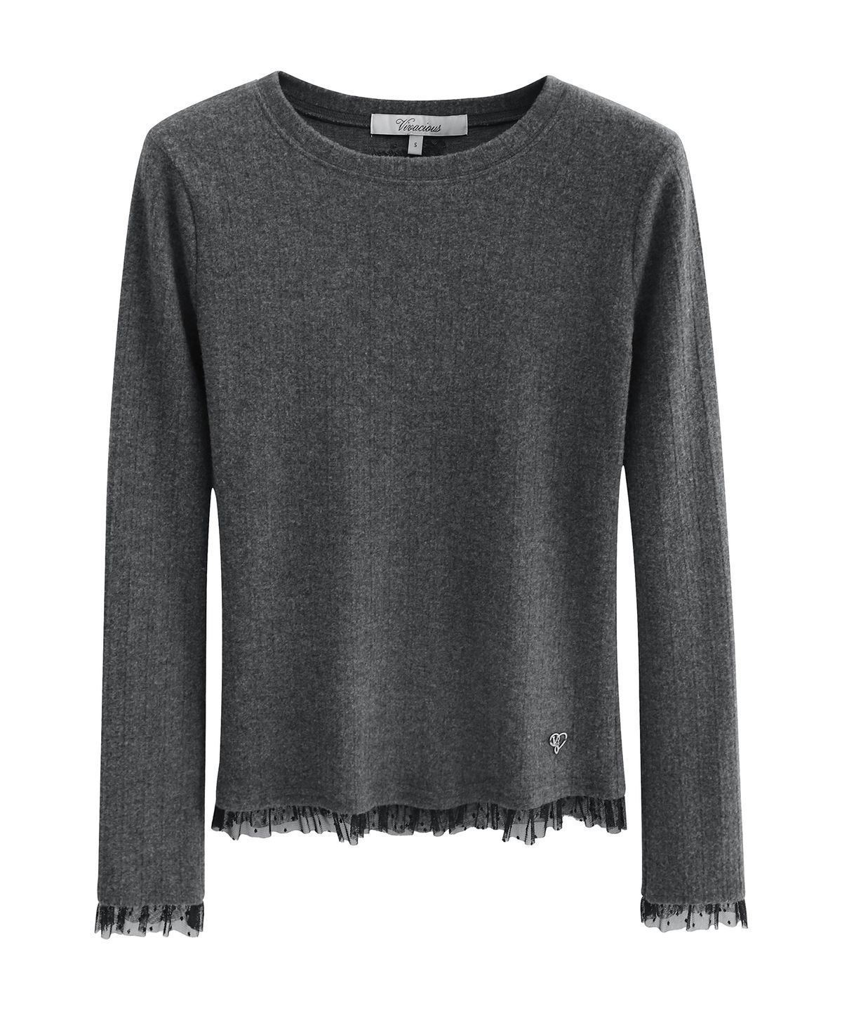 비바셔스(VIVACIOUS) Mirage Lace Frill Tee_5Colors