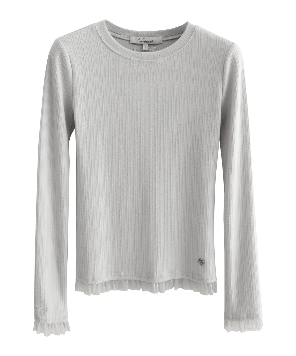 비바셔스(VIVACIOUS) Mirage Lace Frill Tee_5Colors
