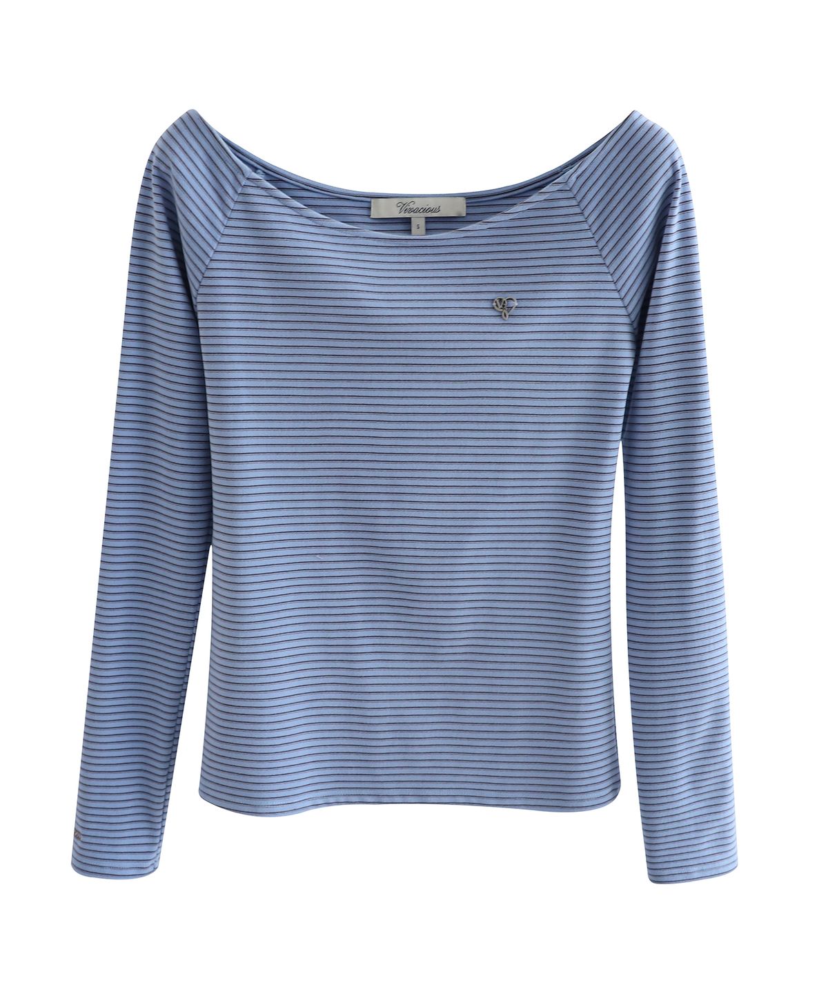 비바셔스(VIVACIOUS) Se Stripe Boat-Neck Tee_5Colors