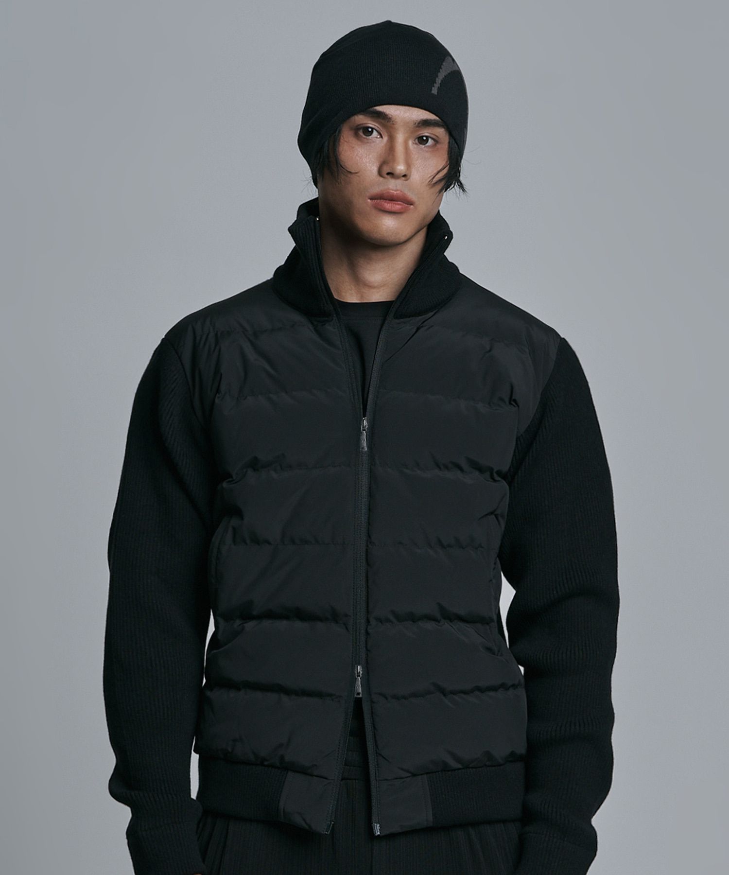 MUSINSA公式 | JELEVE ジップアップニットダウンジャケット