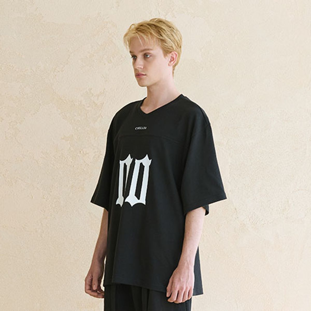 칠사(CHILLSA) Infinity Over Fit Short Sleeve_Black