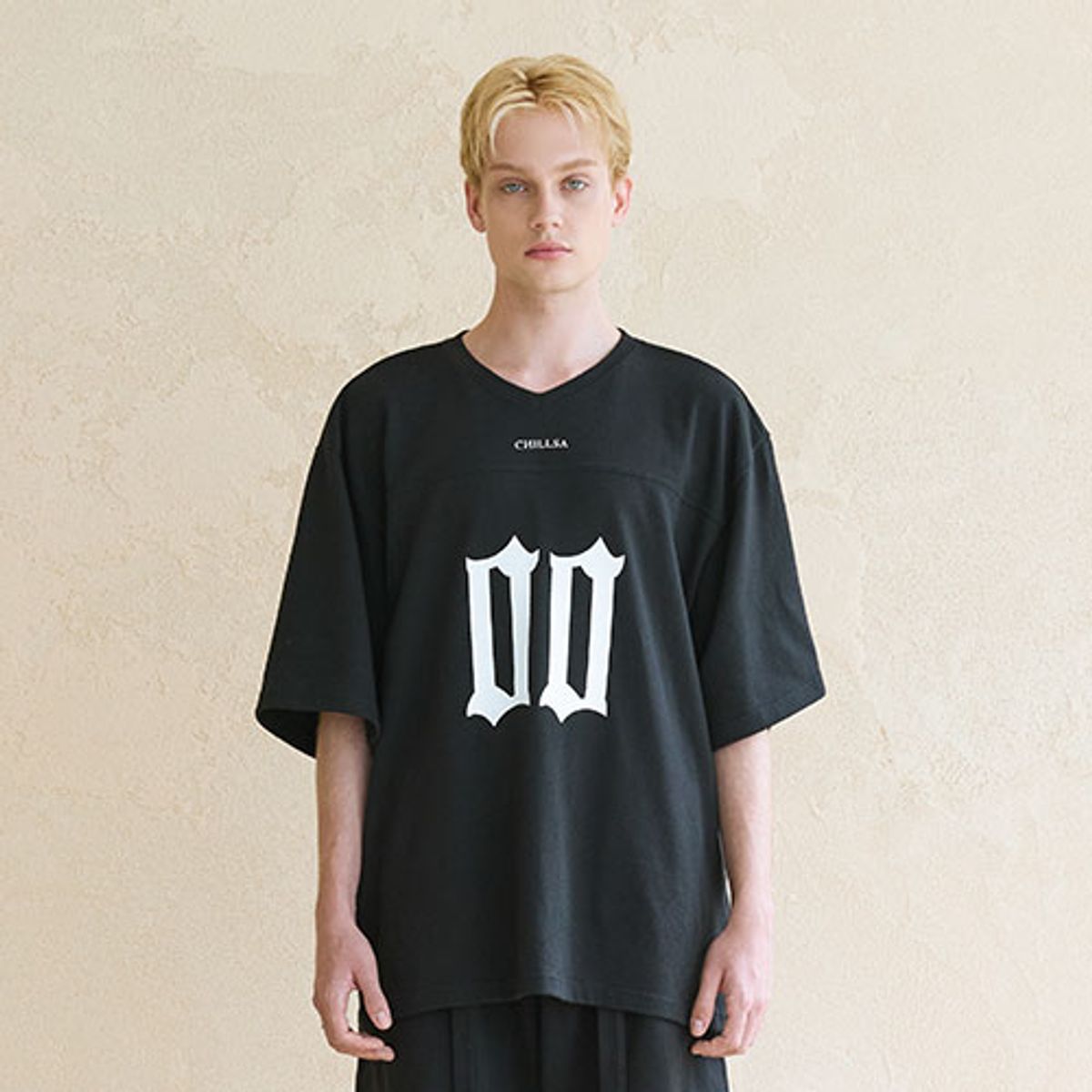 칠사(CHILLSA) Infinity Over Fit Short Sleeve_Black