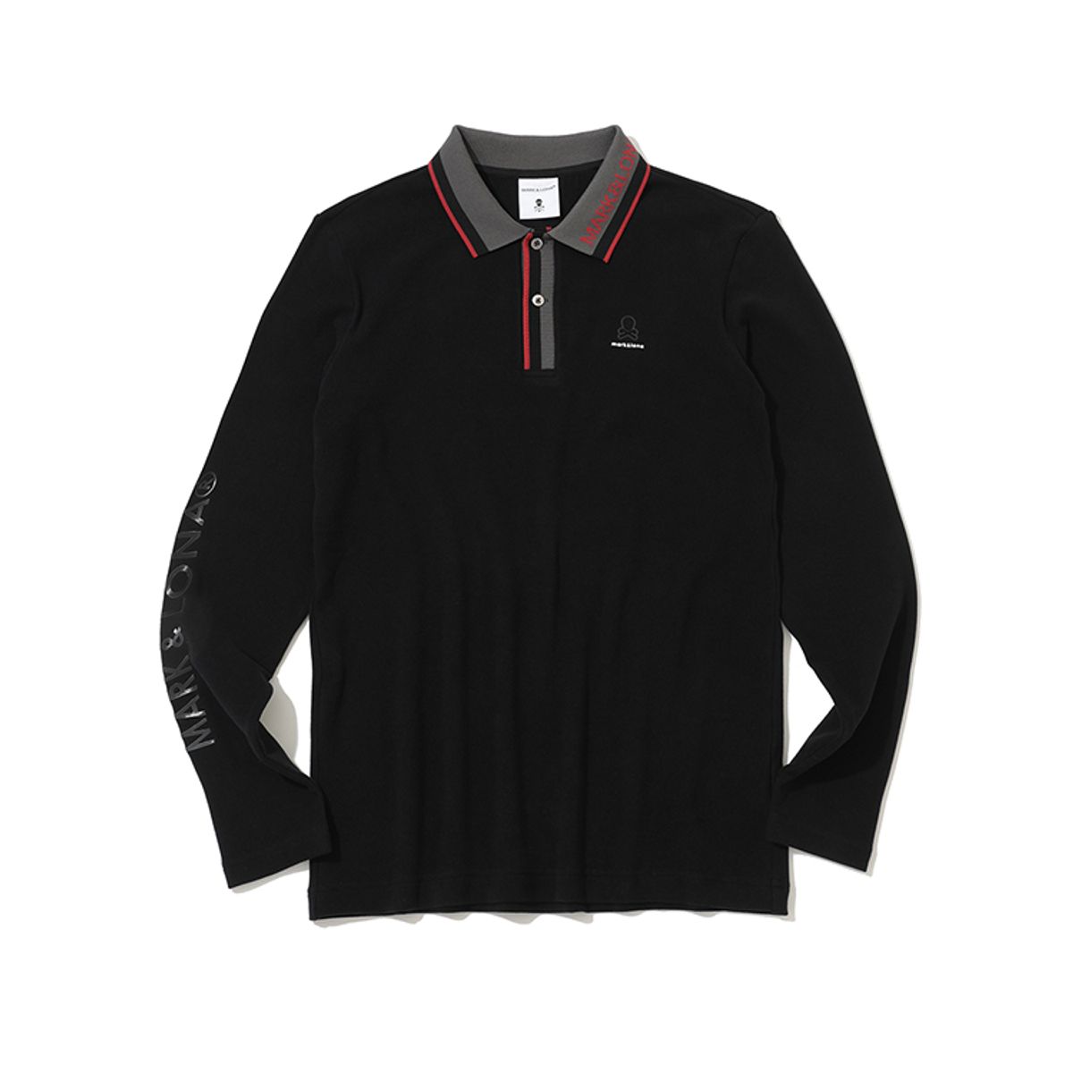마크앤로나(MARK&LONA) M GN COLLAR & SLEEVE LOGO POINT LS POLO LR3IP06M
