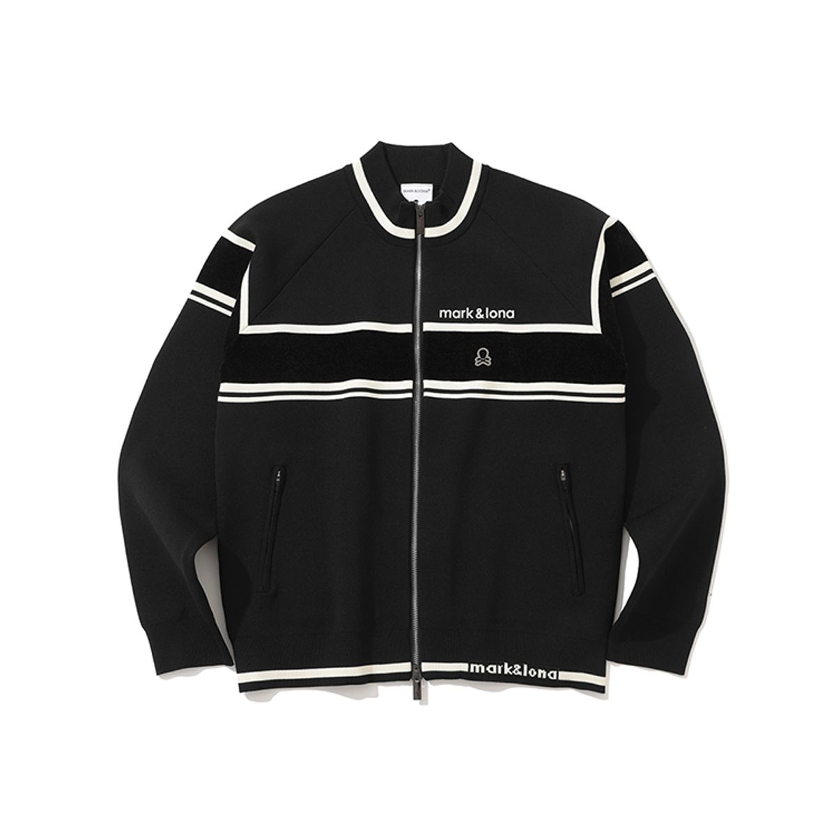 마크앤로나(MARK&LONA) W GN COLOR BLOCK POINT KNIT ZIP-UP LR3IB04F