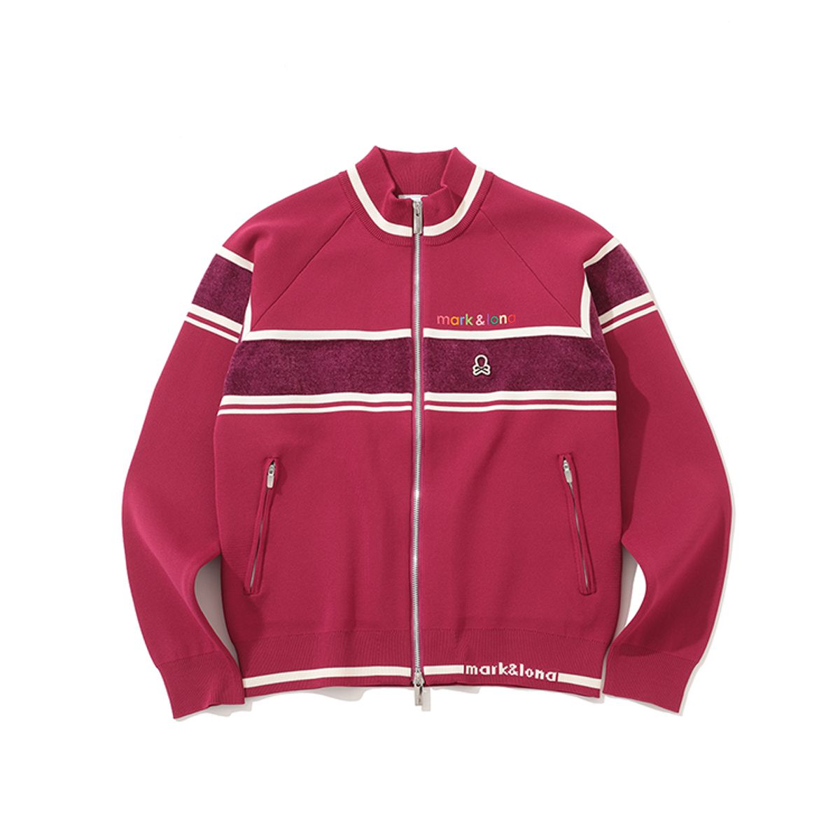 마크앤로나(MARK&LONA) W GN COLOR BLOCK POINT KNIT ZIP-UP LR3IB04F
