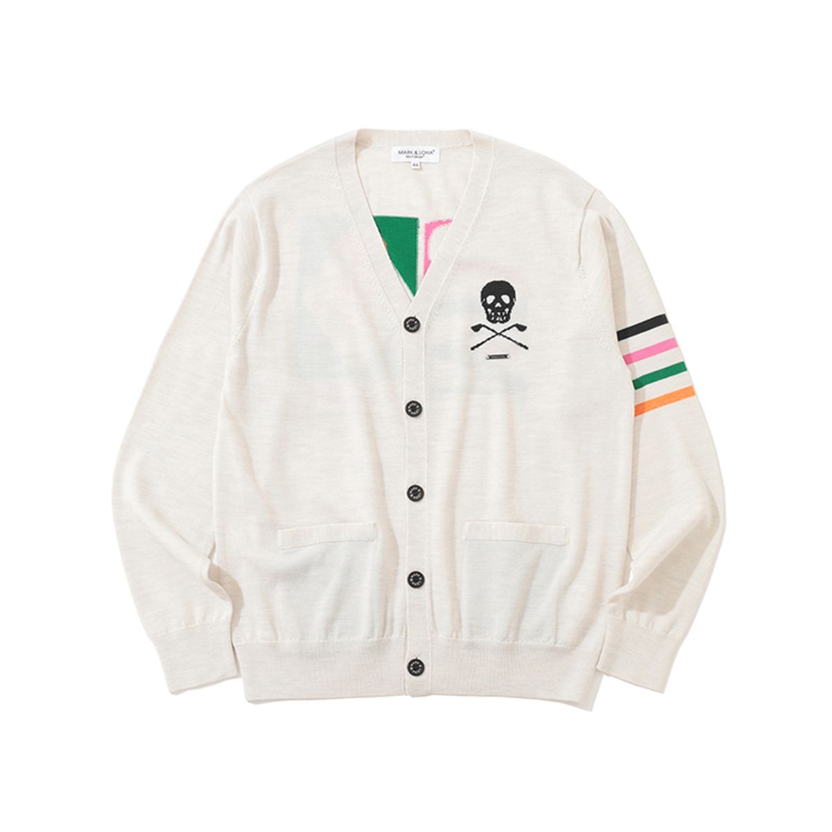 마크앤로나(MARK&LONA) M GN BACK LOGO POINT KNIT CARDIGAN LR3IB02M