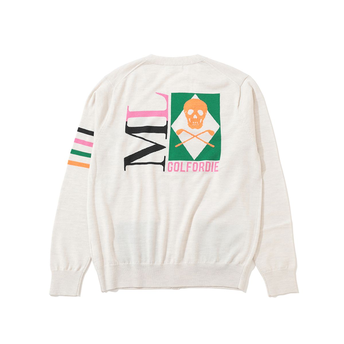 마크앤로나(MARK&LONA) M GN BACK LOGO POINT KNIT CARDIGAN LR3IB02M