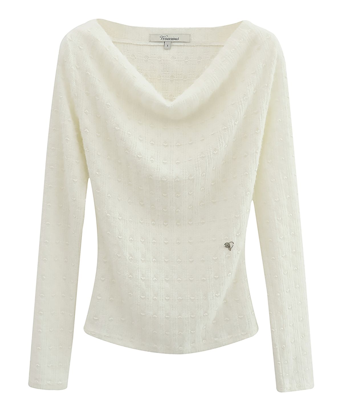 비바셔스(VIVACIOUS) Diane Drape Knit Tee_2Colors