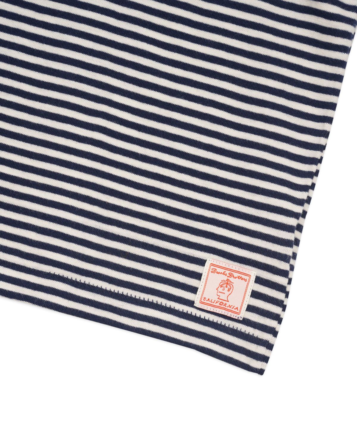 브룩스 브라더스(BROOKS BROTHERS) [BBxBD] 캘리포니아 스트라이프 반팔 티셔츠 (네이비) (BBNPMMF512)