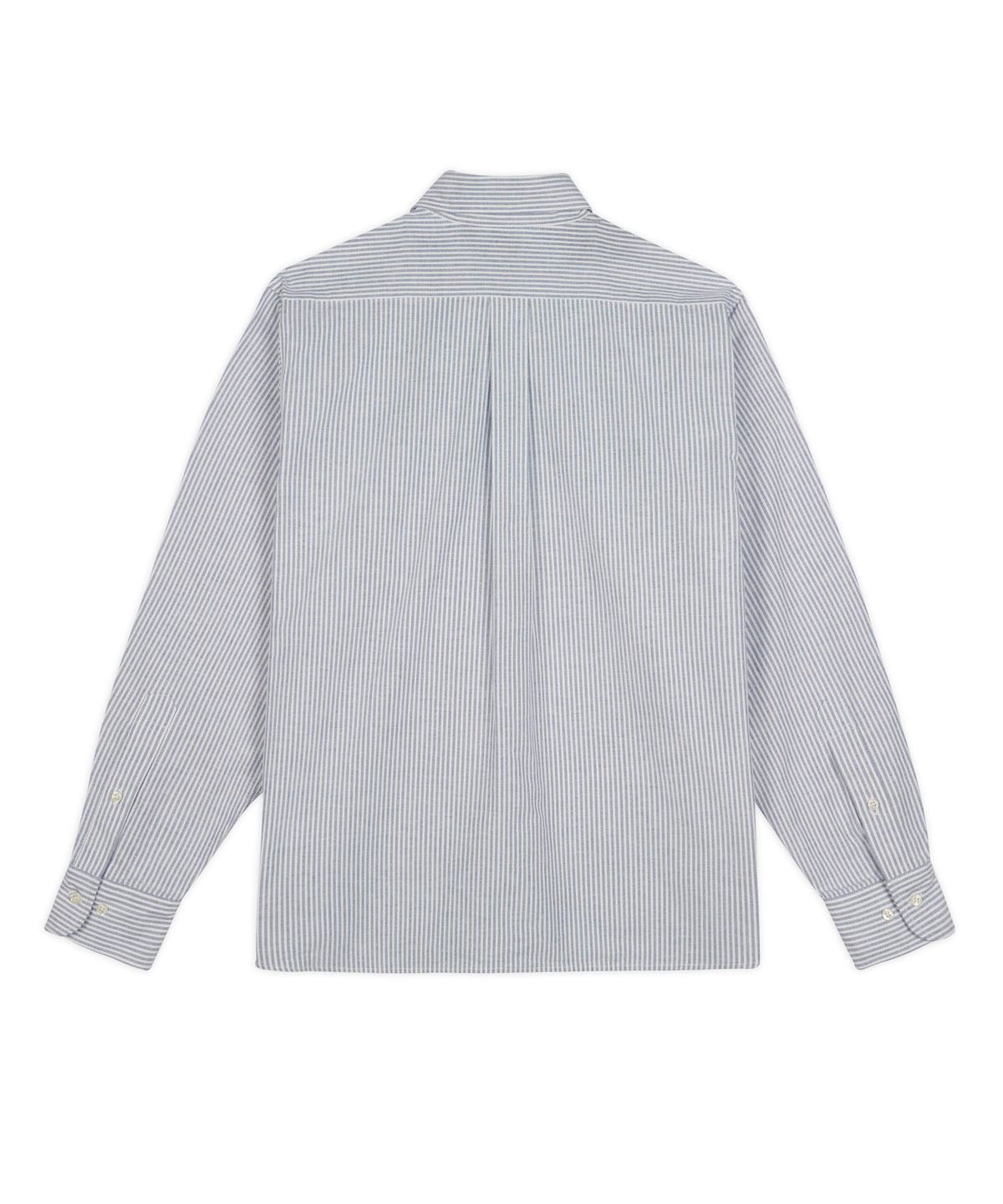 브룩스 브라더스(BROOKS BROTHERS) [BBxBD] 캘리포니아 엠브로이더드 스트라이프 옥스포드 버튼 업 셔츠 (블루) (BBTHMMF511)