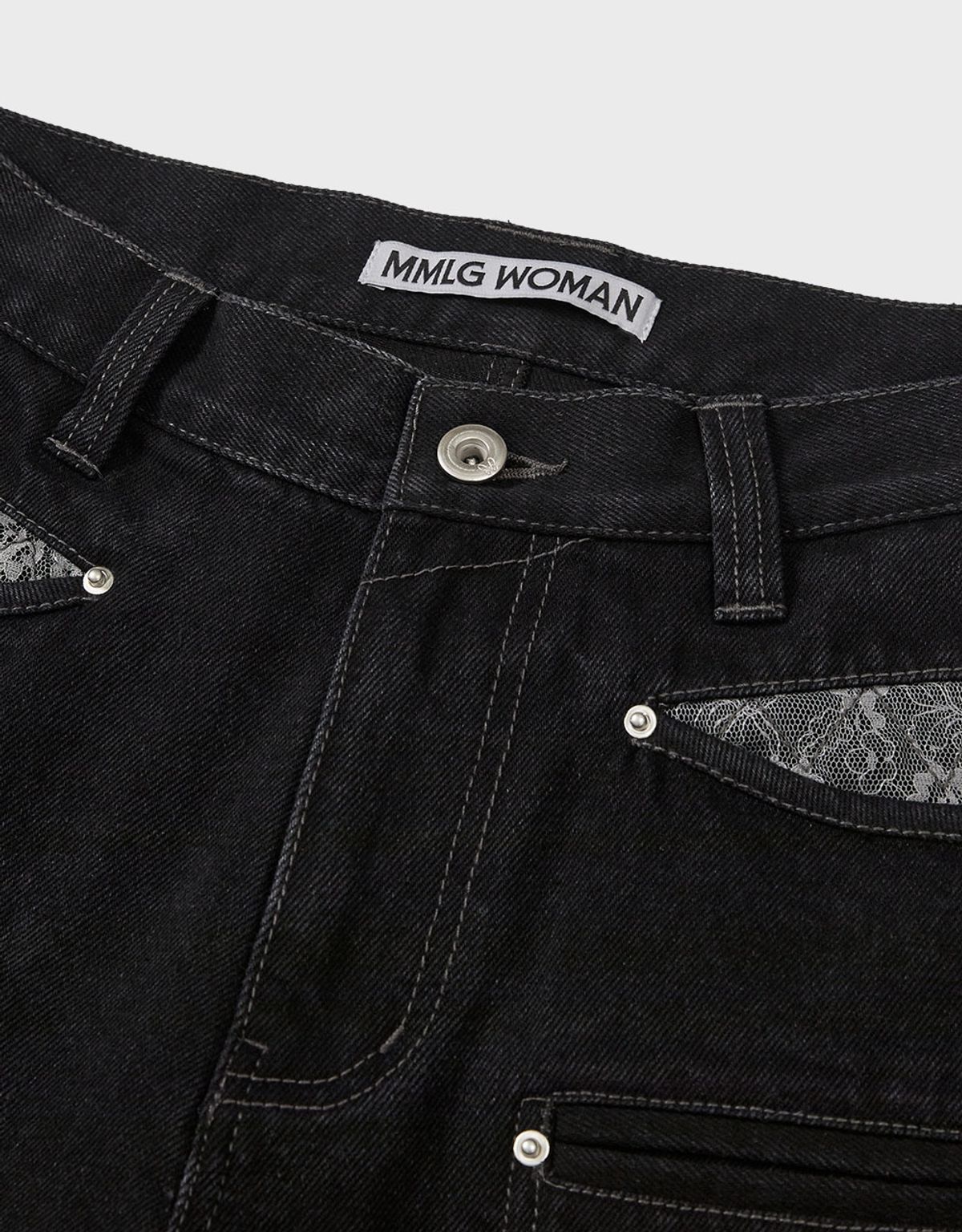 엠엠더블유(MMW) [MMW] DETAILED POCKET DENIM PANTS (BLACK)