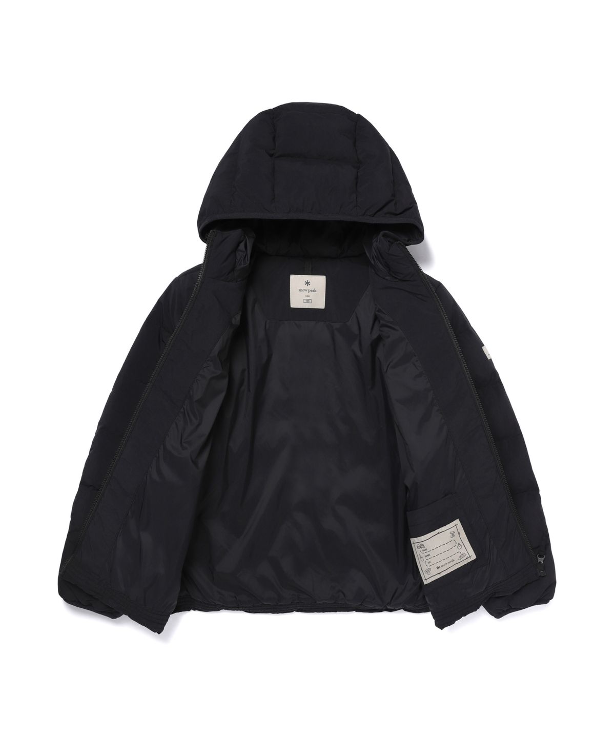 스노우피크 어패럴 키즈(SNOWPEAK APPAREL KIDS) 키즈 랜드 후드 경량 다운 자켓 (S25WKFDJ82) Black