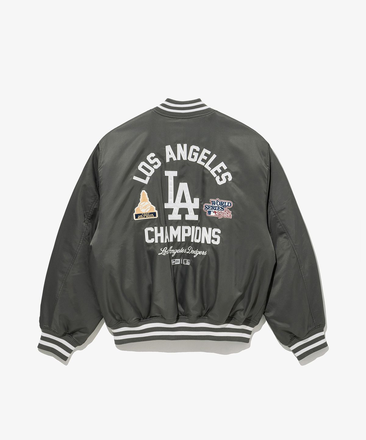 뉴에라(NEW ERA) MLB LA 다저스 나일론 스타디움 재킷 그레이